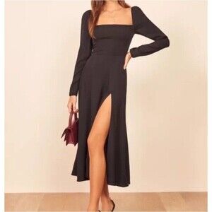 Reformation Sigmund Square Neck Midi Dress Size 6